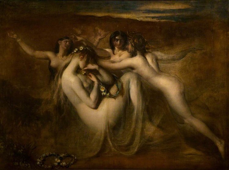 Sabrina and Her Nymphs  (1841) painting by William Etty -  Image via    artuk.org